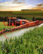 Cobertura foliar en cultivo durante operación de pulverización agrícola